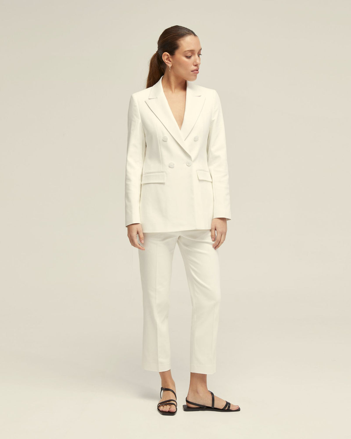 JENNA COTTON BLEND D/B BLAZER WOMENS SUITS JKTS COATS