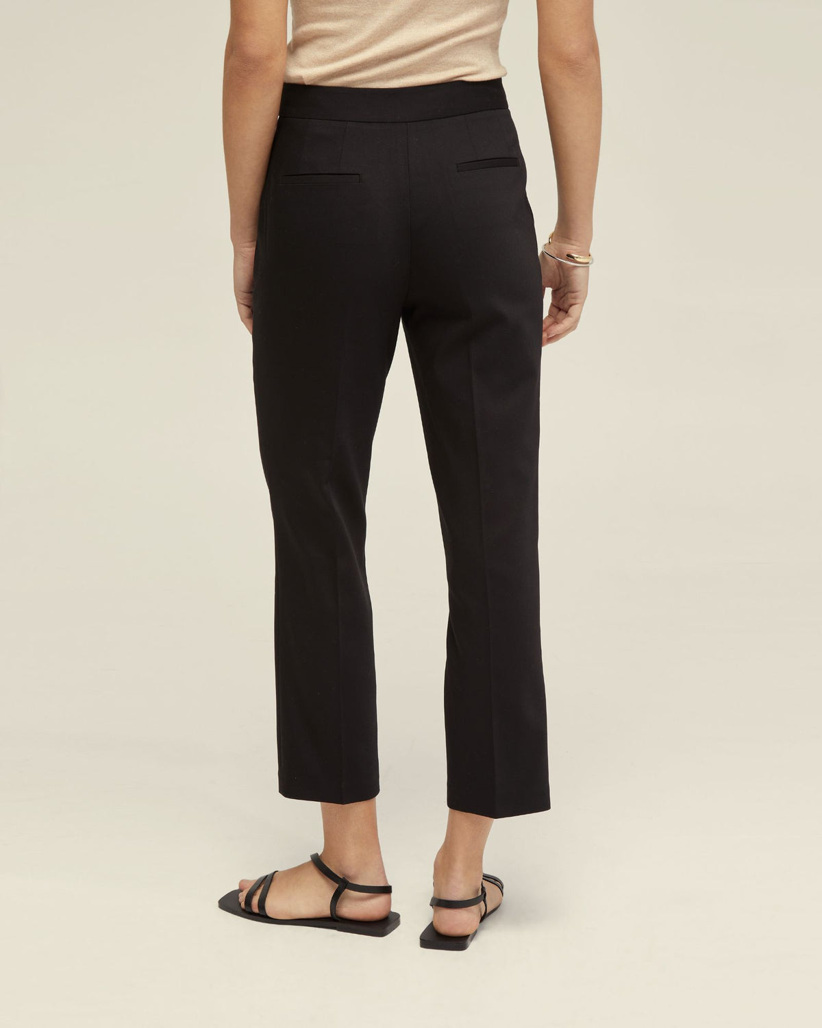 HOLLY COTTON BLEND CROP LEG PANTS WOMENS PANTS