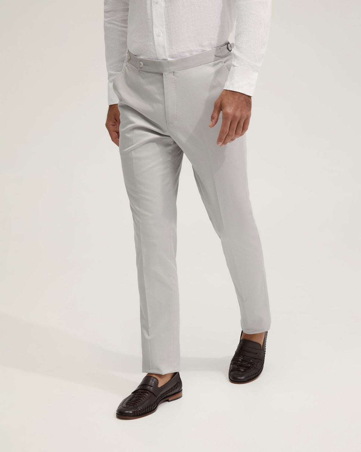 BYRON COTTON STRETCH CUFFED TROUSERS MENS TROUSERS