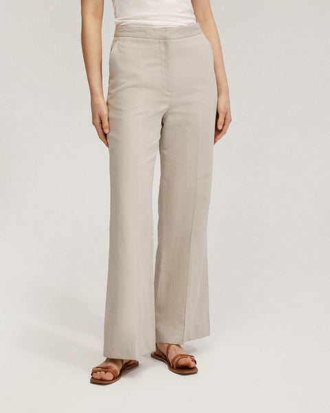 Pure Match, 100% Linen 3 tier pants wide leg full length Breezy Natural outlets fiber