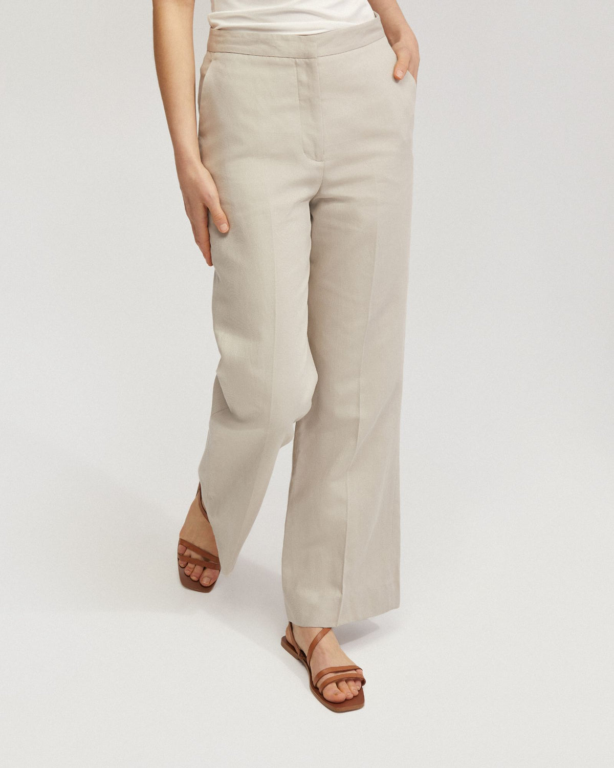 Lauren Linen Blend Wide Leg Pants WOMENS PANTS