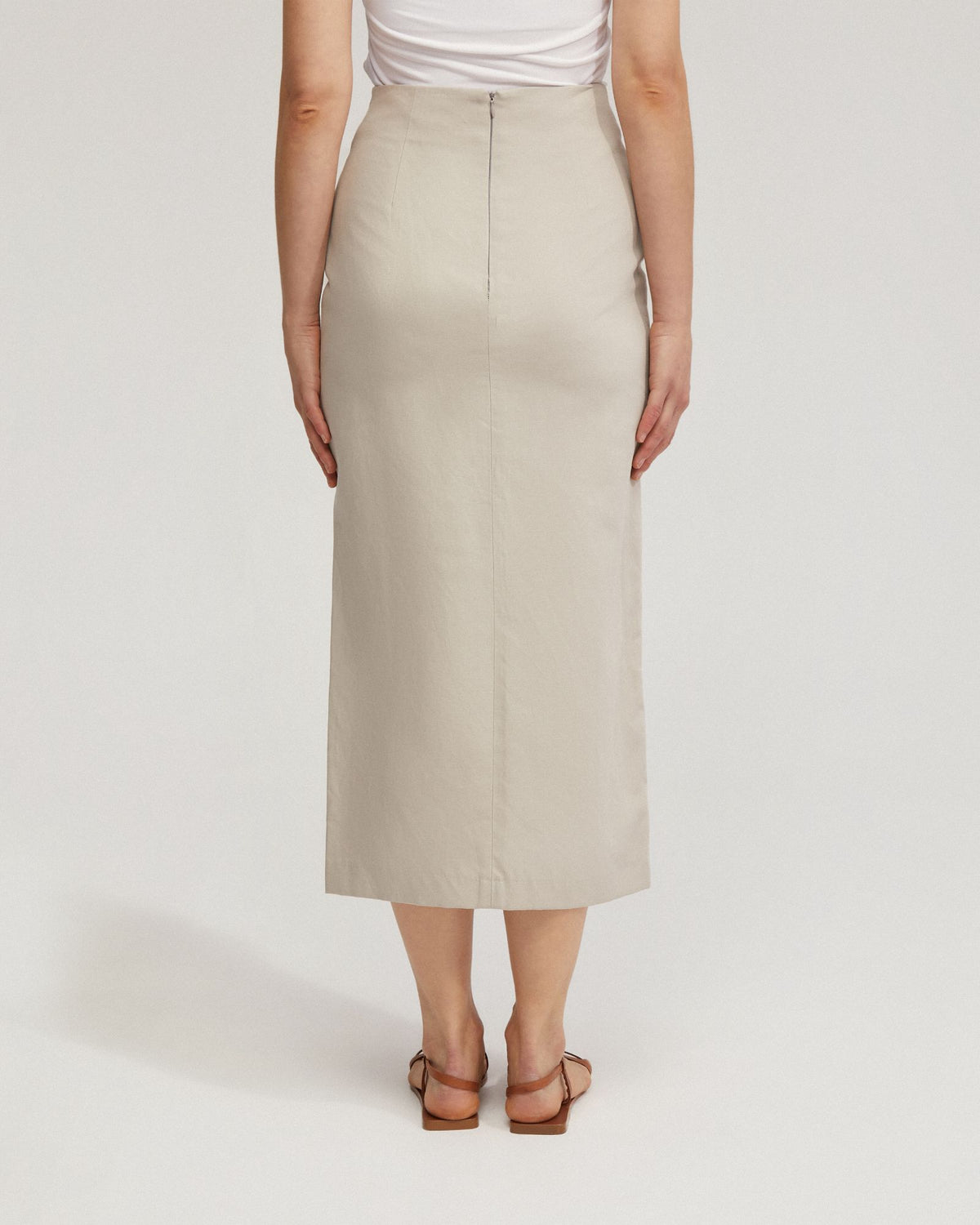 Mia Linen Blend Pencil Skirt WOMENS SKIRTS