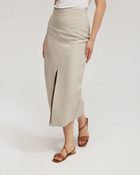 Mia Linen Blend Pencil Skirt WOMENS SKIRTS