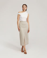 Mia Linen Blend Pencil Skirt WOMENS SKIRTS