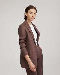 WILLOW LINEN BLEND JACKET WOMENS SUITS JKTS COATS