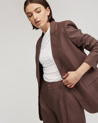 WILLOW LINEN BLEND JACKET WOMENS SUITS JKTS COATS