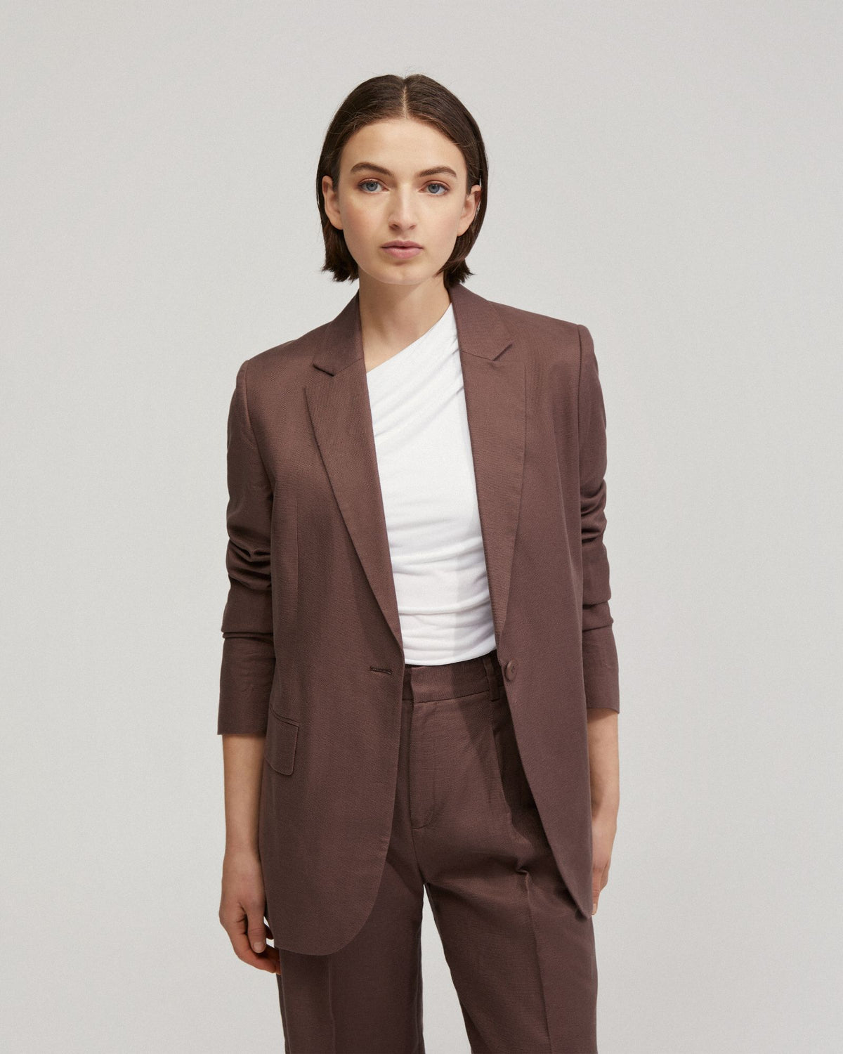 WILLOW LINEN BLEND JACKET WOMENS SUITS JKTS COATS