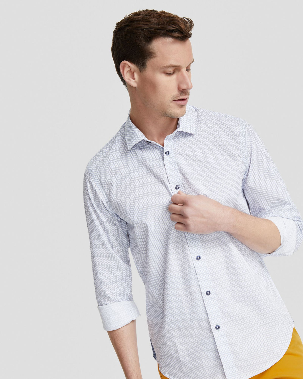 KENTON PRINTED COTTON SHIRT MENS SHIRTS