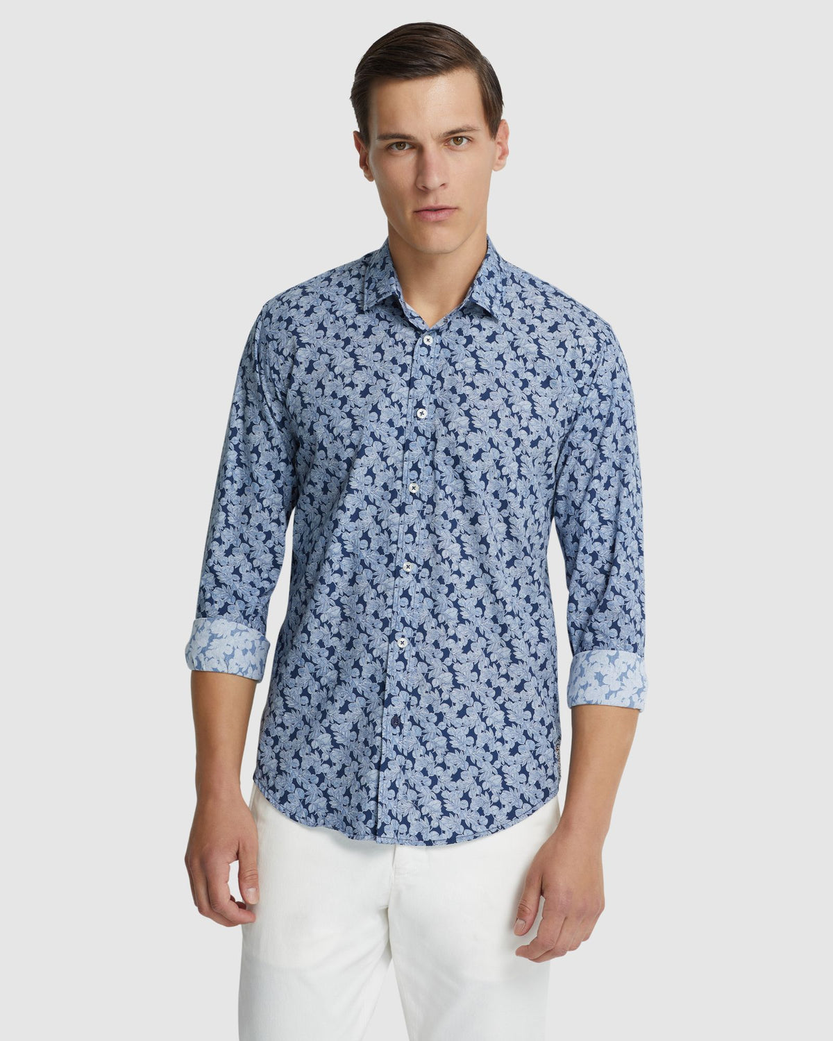 KENTON PRINTED COTTON SHIRT MENS SHIRTS