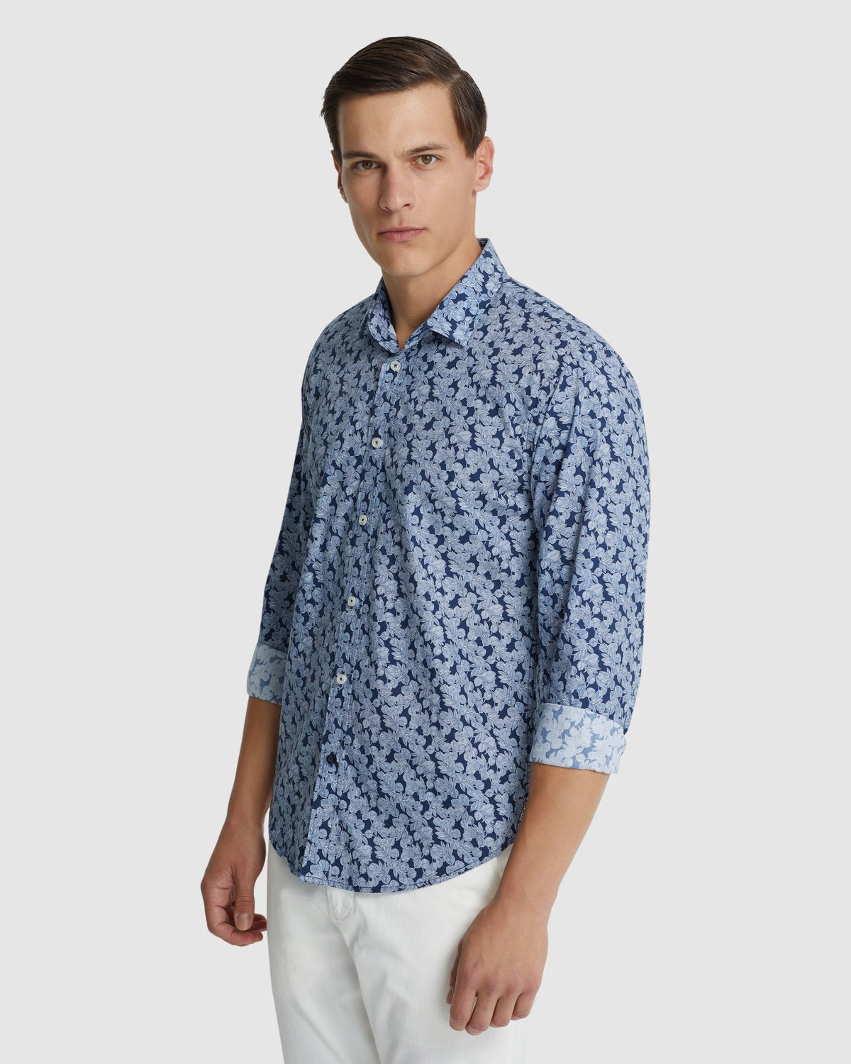 KENTON PRINTED COTTON SHIRT MENS SHIRTS