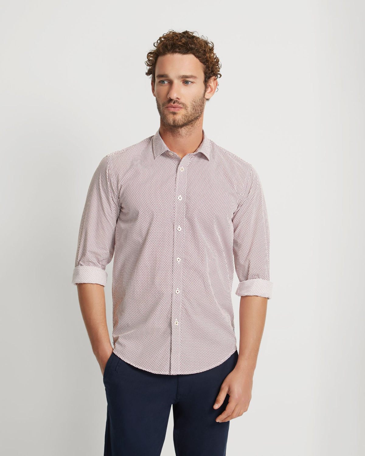 KENTON PRINTED COTTON SHIRT MENS SHIRTS