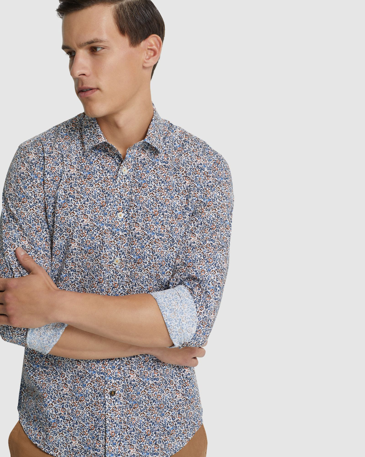 KENTON PRINTED COTTON SHIRT MENS SHIRTS