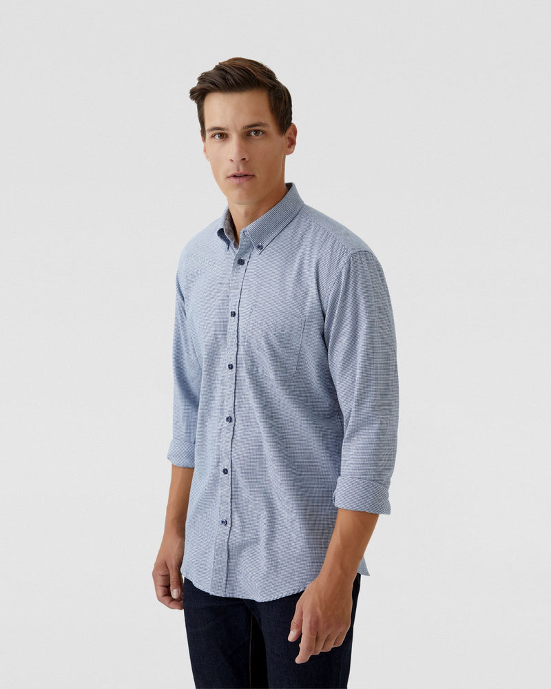 UXBRIDGE MICRO HOUNDTOOTH SHIRT MENS SHIRTS