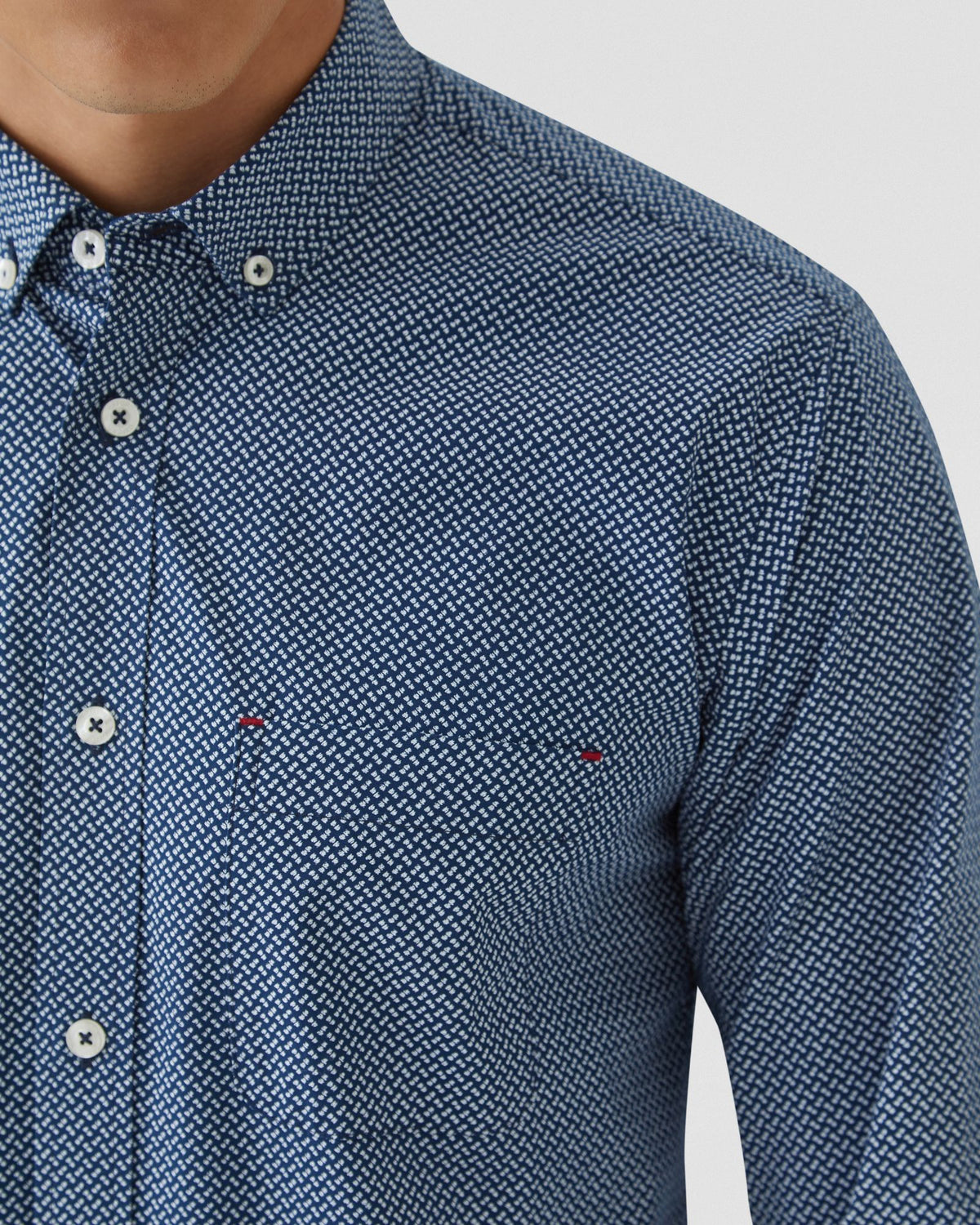 STRATTON PRINTED COTTON SHIRT MENS SHIRTS