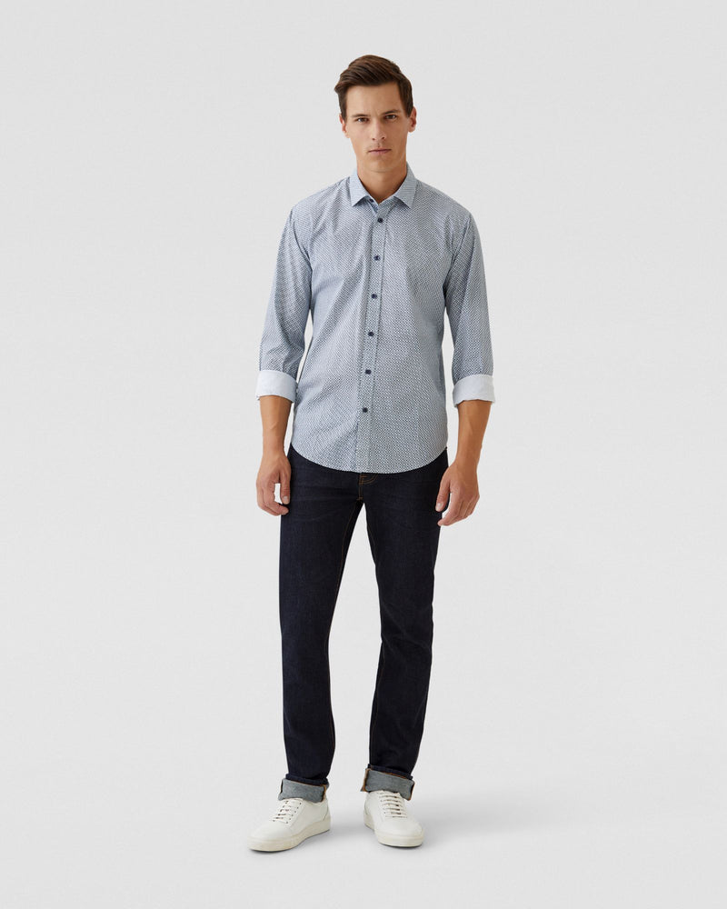 KENTON PRINTED COTTON SHIRT MENS SHIRTS