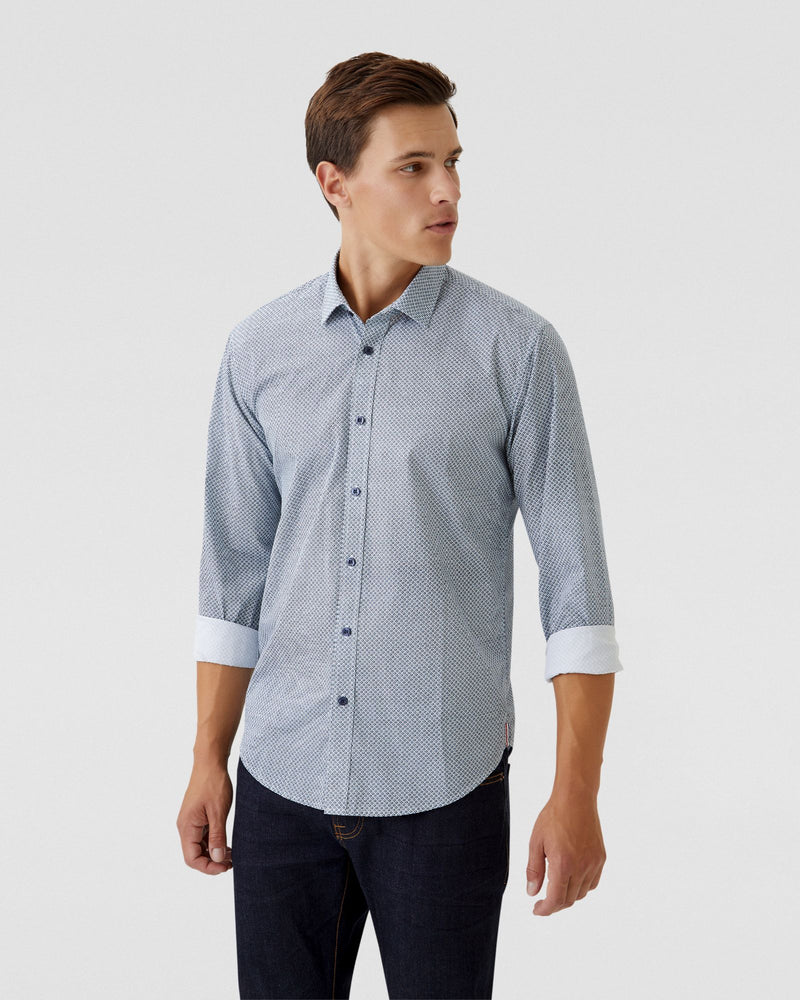 KENTON PRINTED COTTON SHIRT MENS SHIRTS