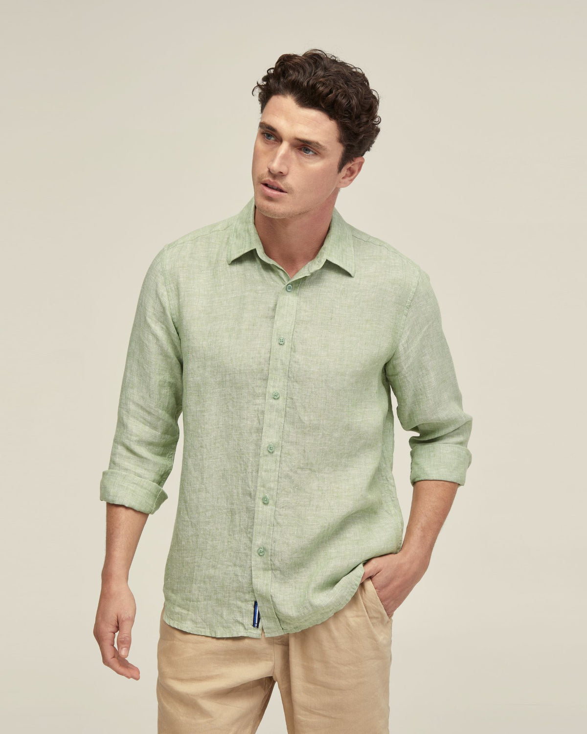 FERGUS PURE LINEN SHIRT MENS SHIRTS