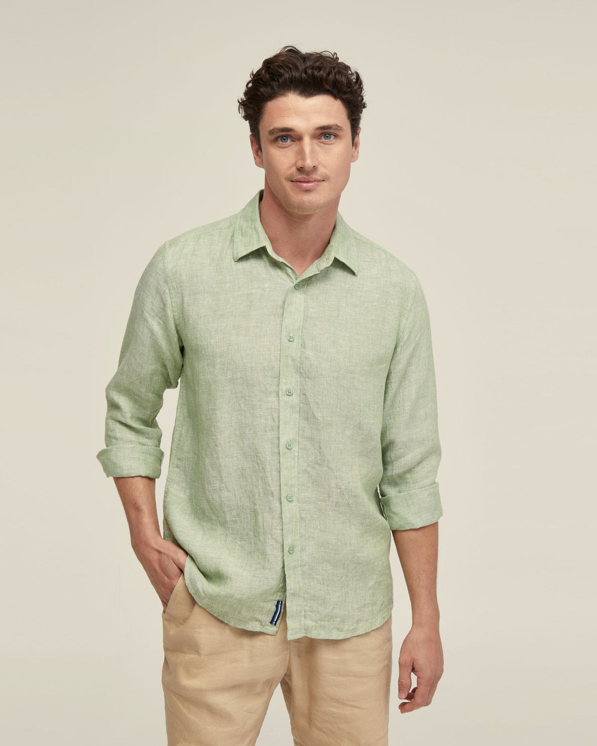 FERGUS PURE LINEN SHIRT MENS SHIRTS