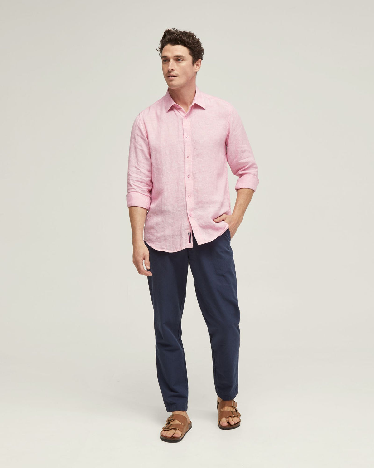 FERGUS PURE LINEN SHIRT MENS SHIRTS