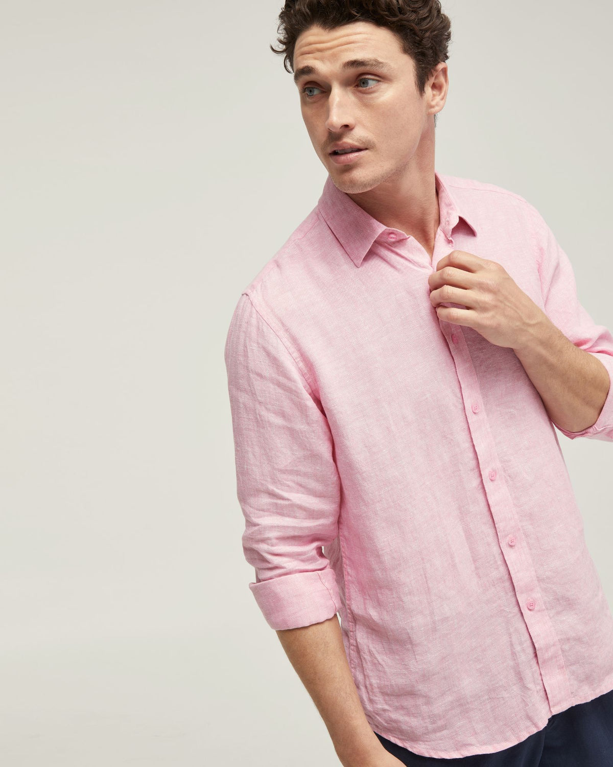 FERGUS PURE LINEN SHIRT MENS SHIRTS