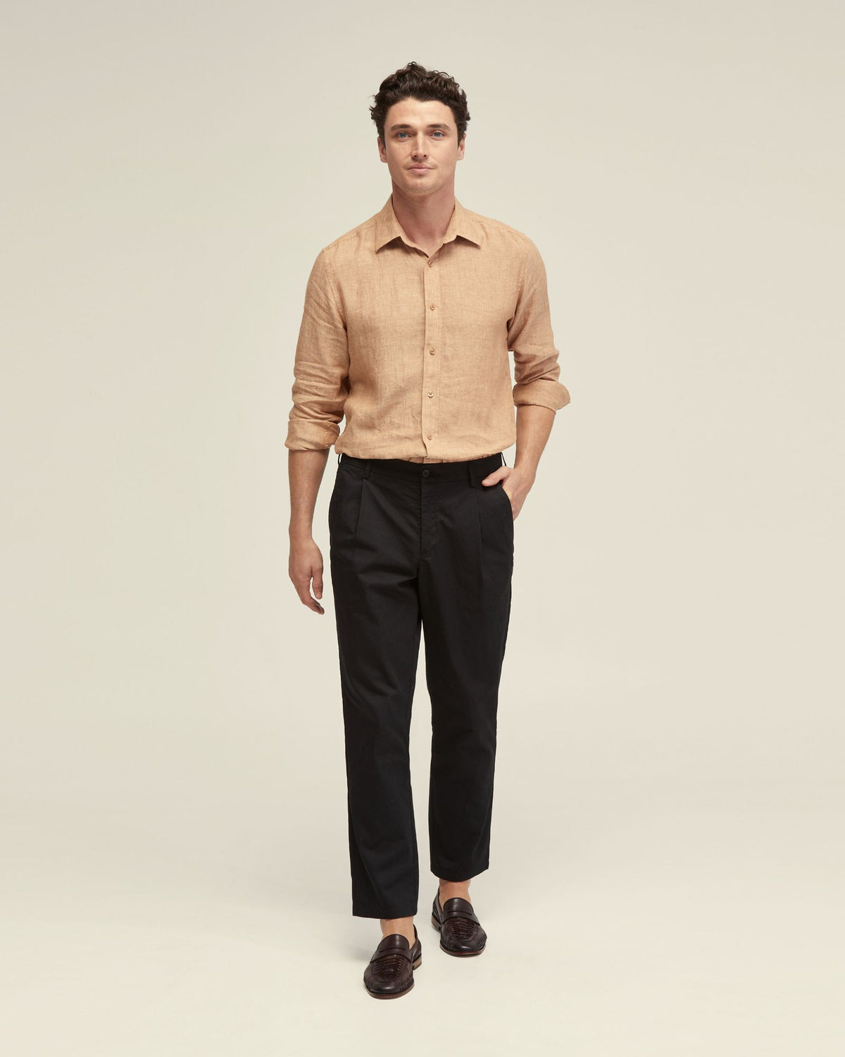 FERGUS PURE LINEN SHIRT MENS SHIRTS