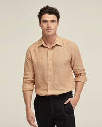 FERGUS PURE LINEN SHIRT MENS SHIRTS