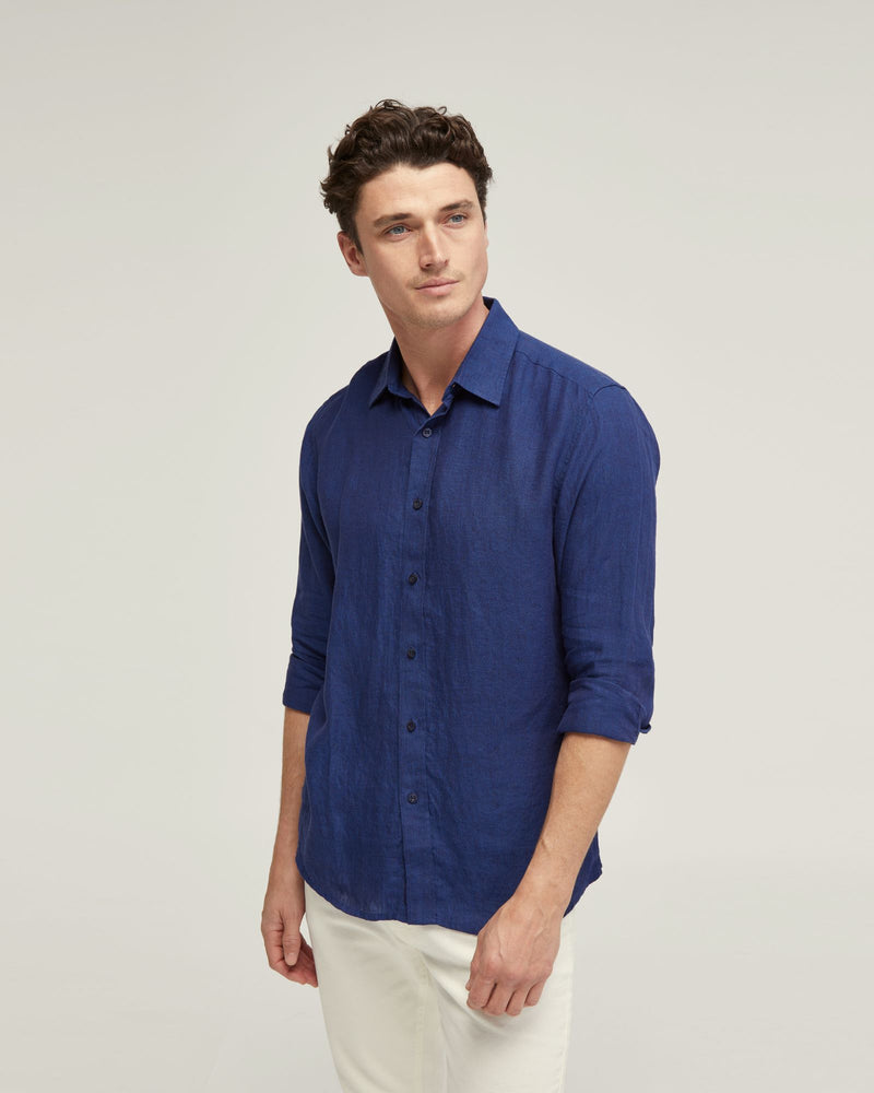 FERGUS PURE LINEN SHIRT MENS SHIRTS