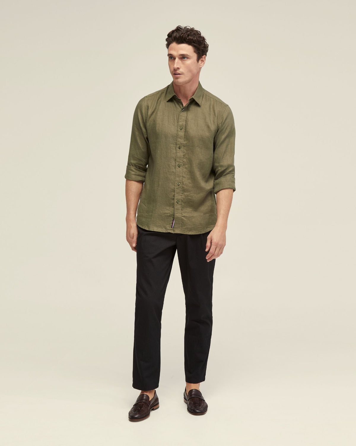 FERGUS PURE LINEN SHIRT MENS SHIRTS