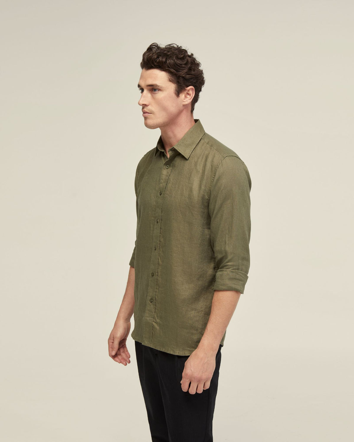 FERGUS PURE LINEN SHIRT MENS SHIRTS