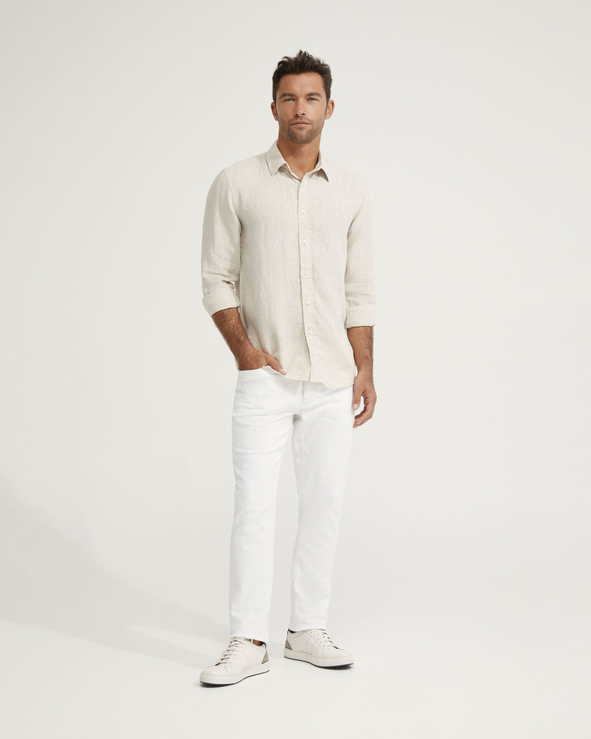 FERGUS PURE LINEN SHIRT MENS SHIRTS