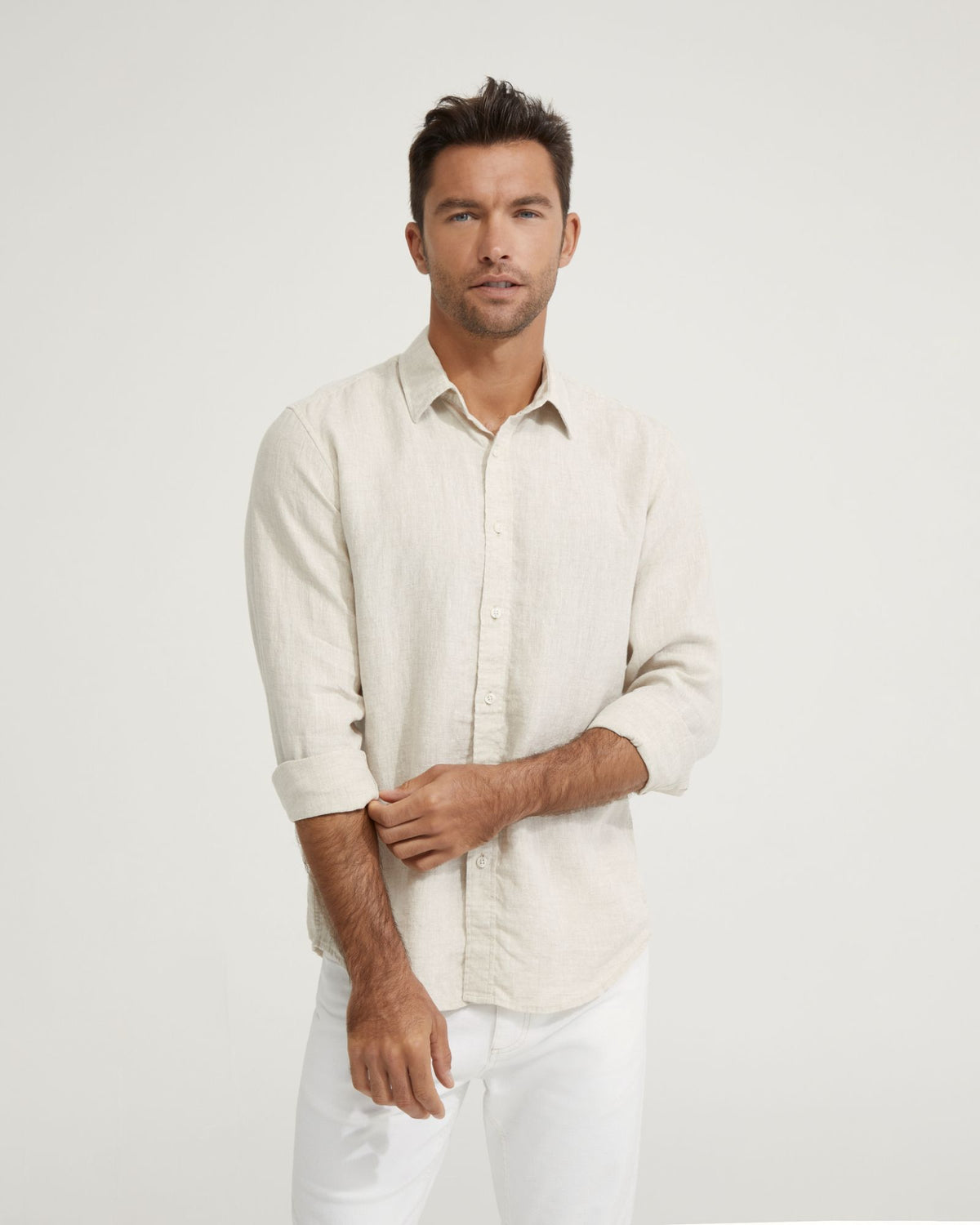 FERGUS PURE LINEN SHIRT MENS SHIRTS