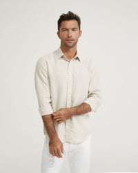 FERGUS PURE LINEN SHIRT MENS SHIRTS