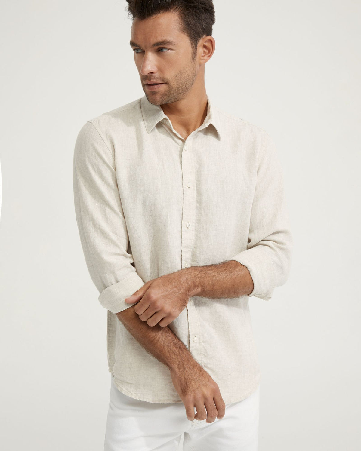 FERGUS PURE LINEN SHIRT MENS SHIRTS