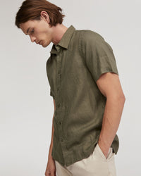 Leyton Pure Linen Short Sleeve Shirt MENS SHIRTS