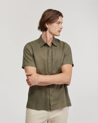 Leyton Pure Linen Short Sleeve Shirt MENS SHIRTS