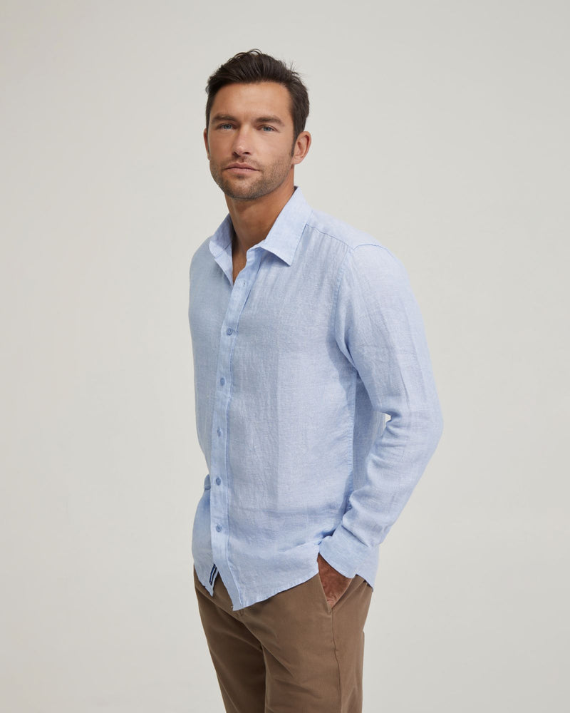 FERGUS PURE LINEN SHIRT MENS SHIRTS