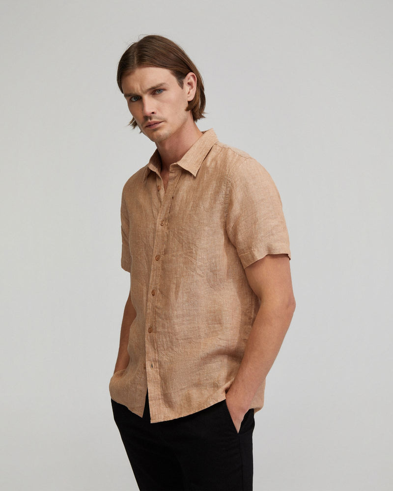 Leyton Pure Linen Short Sleeve Shirt MENS SHIRTS