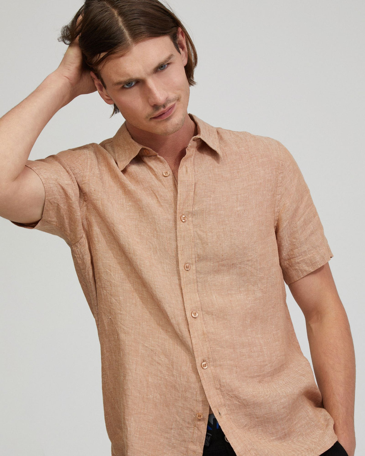 Leyton Pure Linen Short Sleeve Shirt MENS SHIRTS