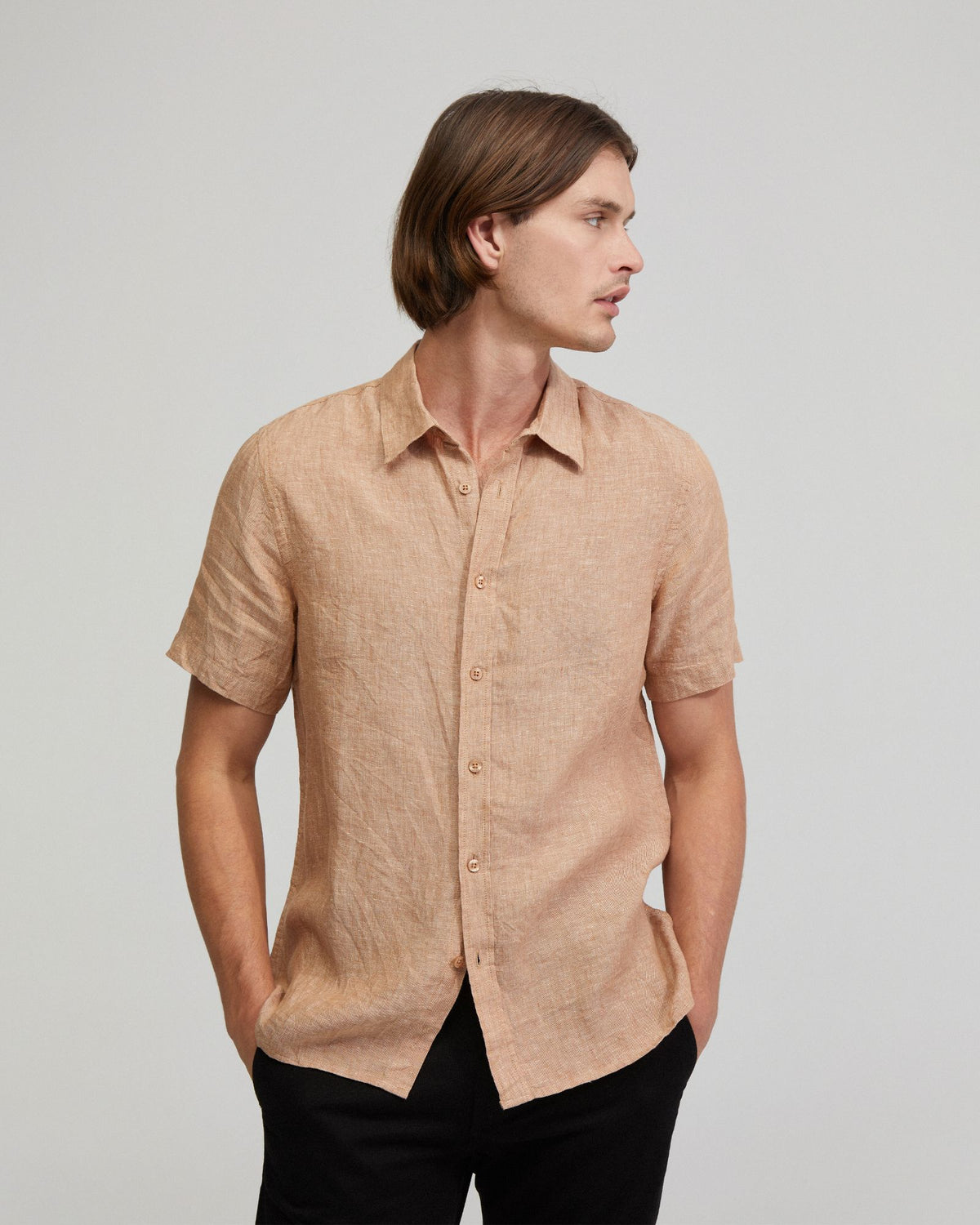 Leyton Pure Linen Short Sleeve Shirt MENS SHIRTS