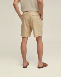 RUFUS LINEN PULL ON SHORTS MENS SHORTS