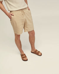 RUFUS LINEN PULL ON SHORTS MENS SHORTS