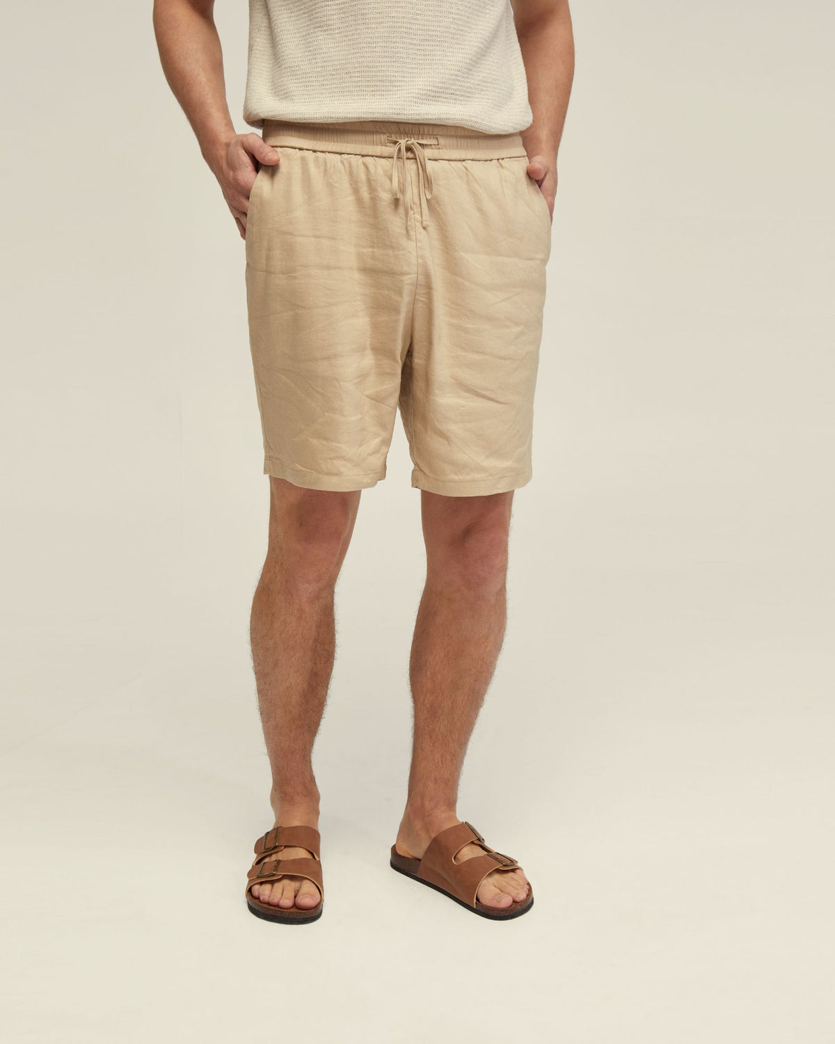 RUFUS LINEN PULL ON SHORTS MENS SHORTS