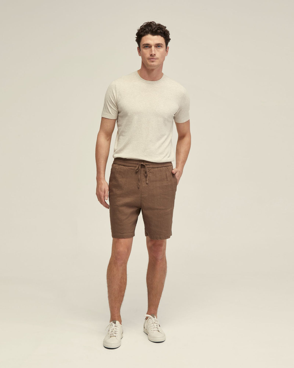 RUFUS LINEN PULL ON SHORTS MENS SHORTS