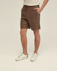 RUFUS LINEN PULL ON SHORTS MENS SHORTS