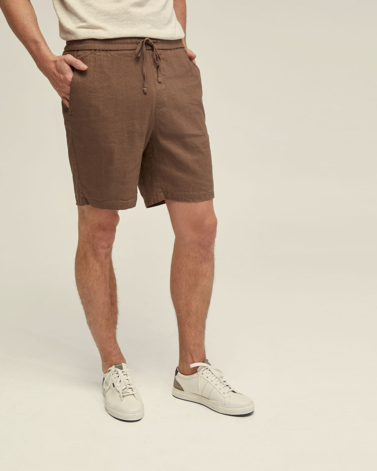 RUFUS LINEN PULL ON SHORTS MENS SHORTS