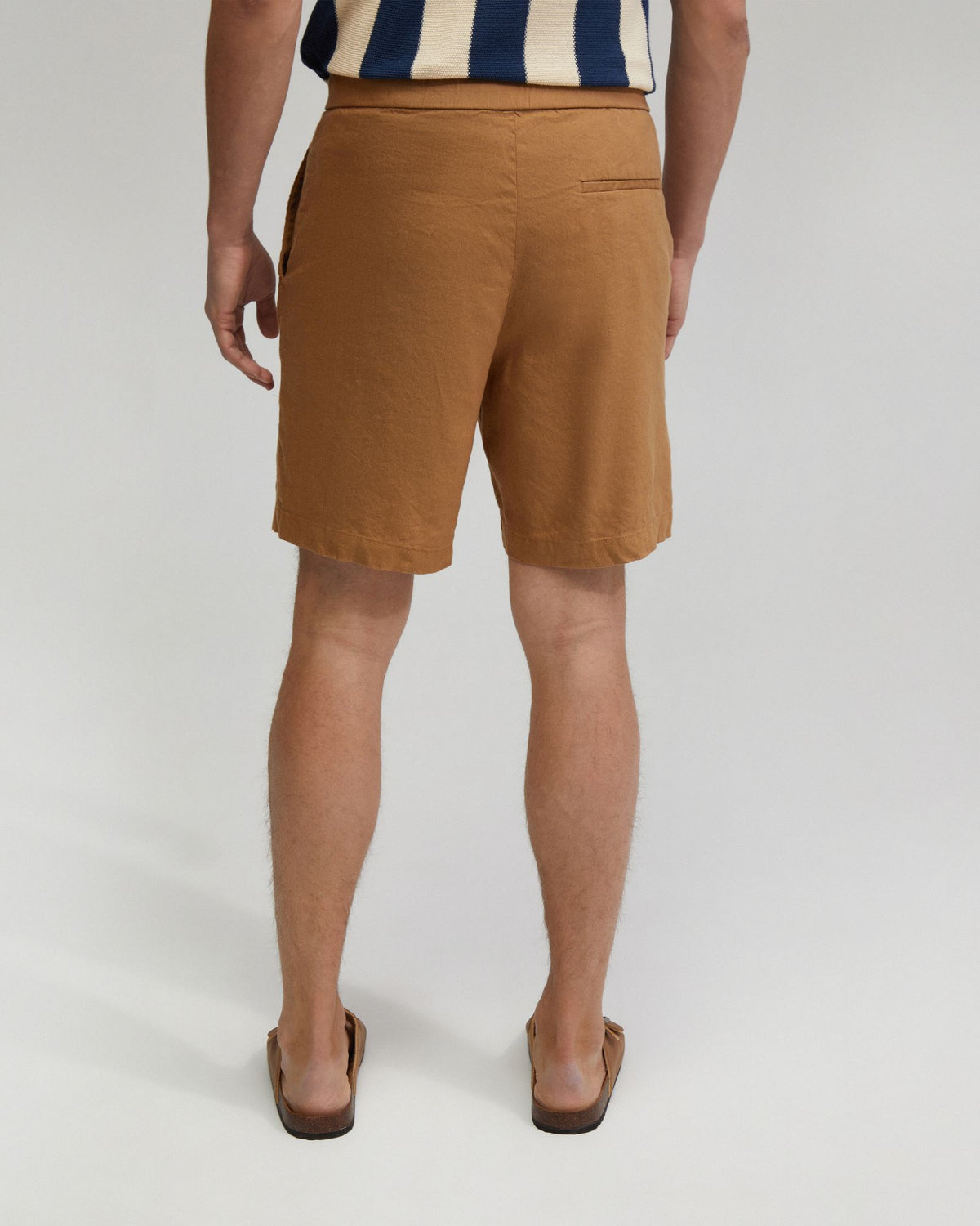 Rocco Zip Front Linen Blend Shorts MENS SHORTS