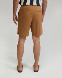 Rocco Zip Front Linen Blend Shorts MENS SHORTS