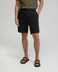 Rocco Zip Front Linen Blend Shorts MENS SHORTS