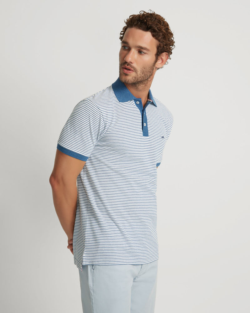 MACK STRIPED ORGANIC COTTON POLO MENS KNITS