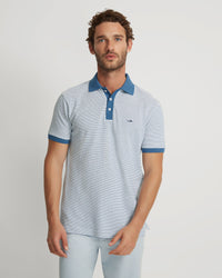 MACK STRIPED ORGANIC COTTON POLO MENS KNITS